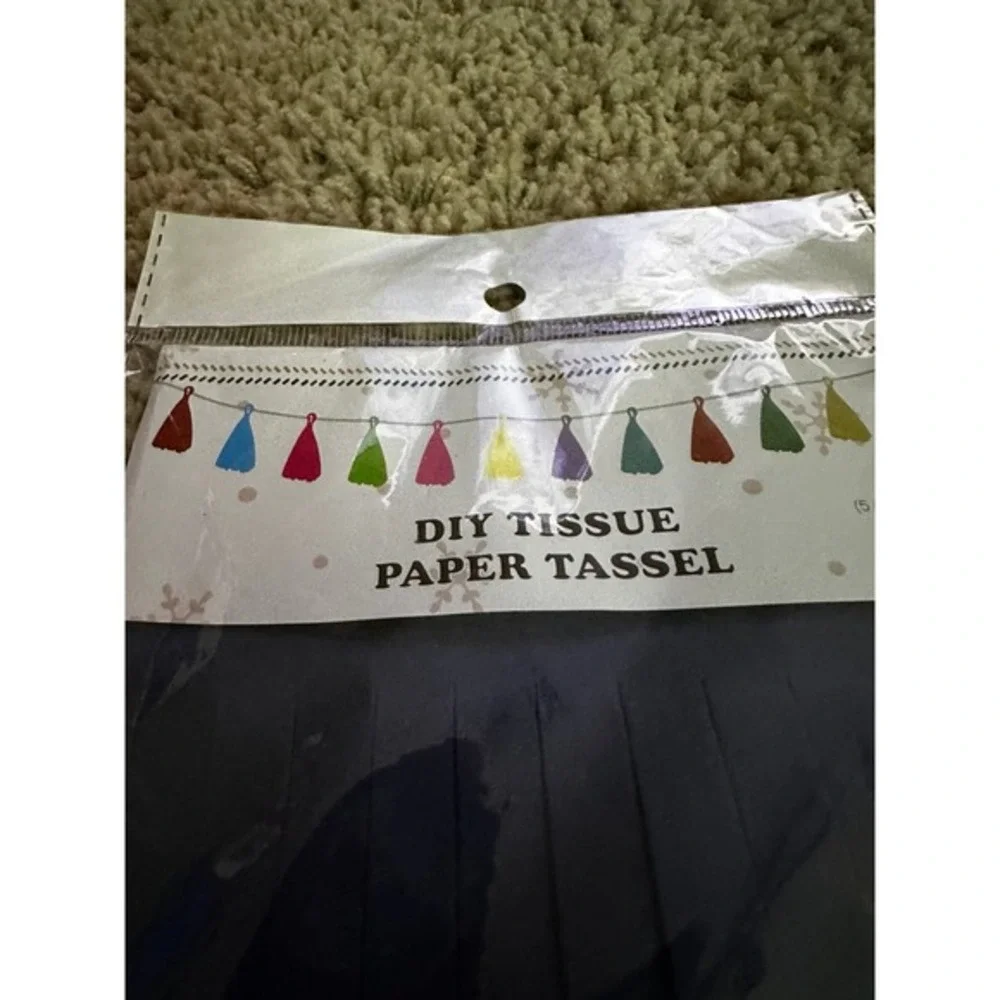 Rainbow Tissue Paper Tassels Colorful Party Tassel Garland Banner Decorations, D